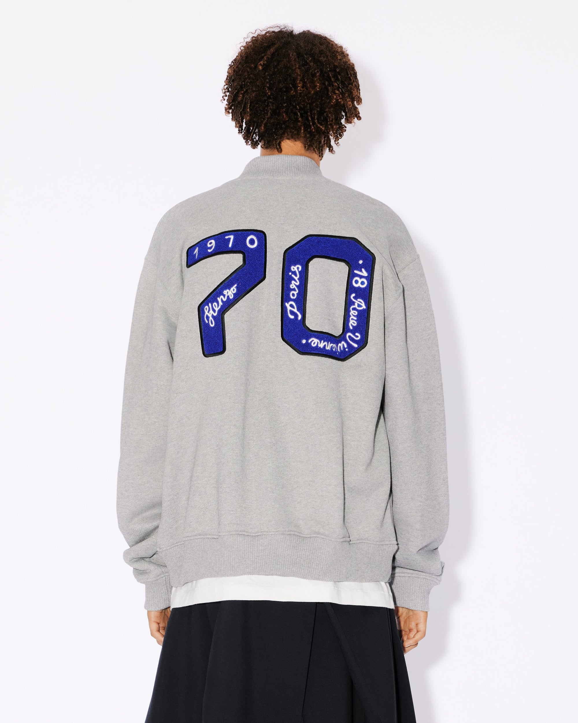 Sweatshirt brodé "Kenzo Academy" - Pearl Grey