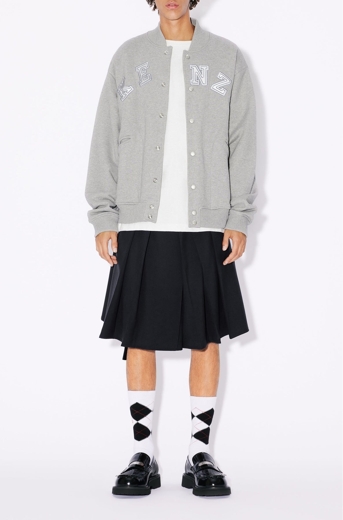 Sweatshirt brodé "Kenzo Academy" - Pearl Grey