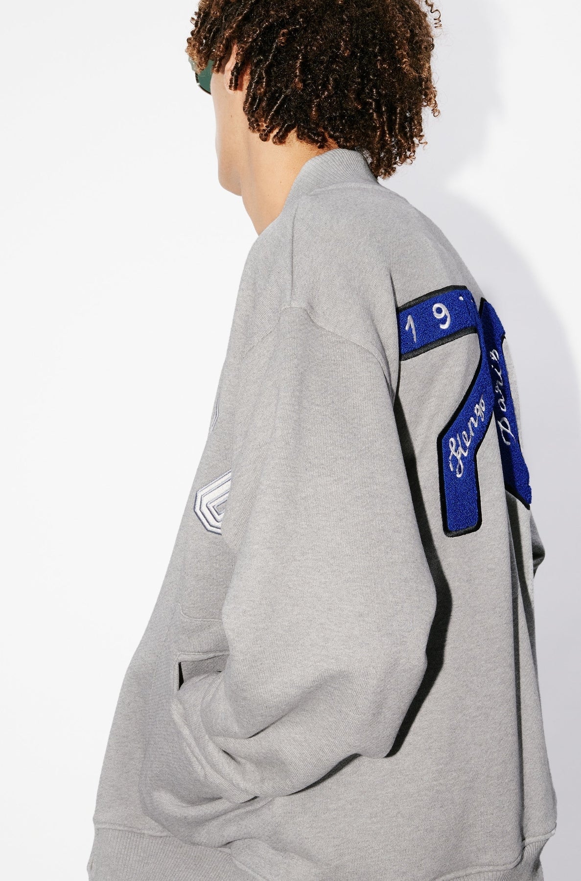 Sweatshirt brodé "Kenzo Academy" - Pearl Grey