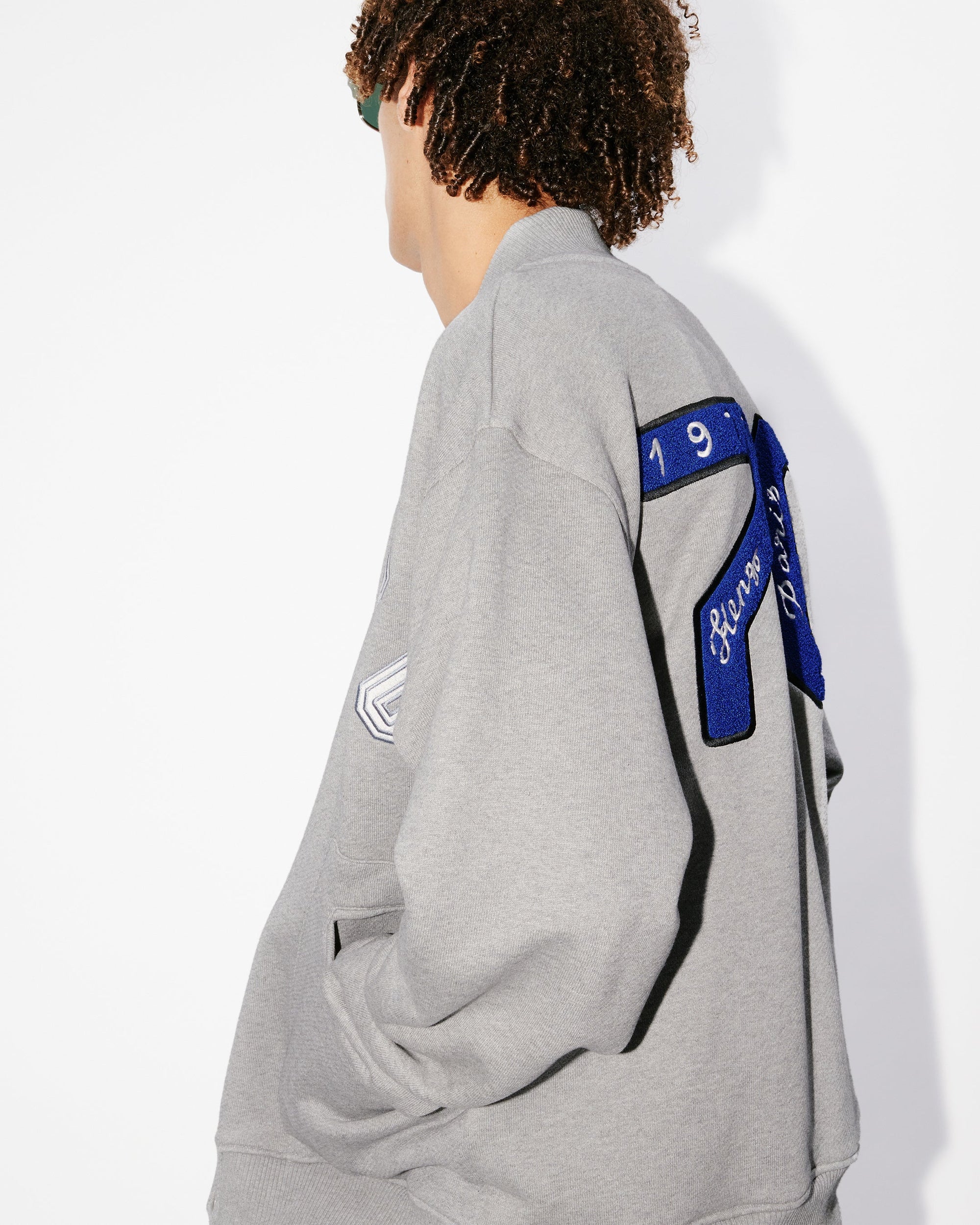 Sweatshirt brodé "Kenzo Academy" - Pearl Grey