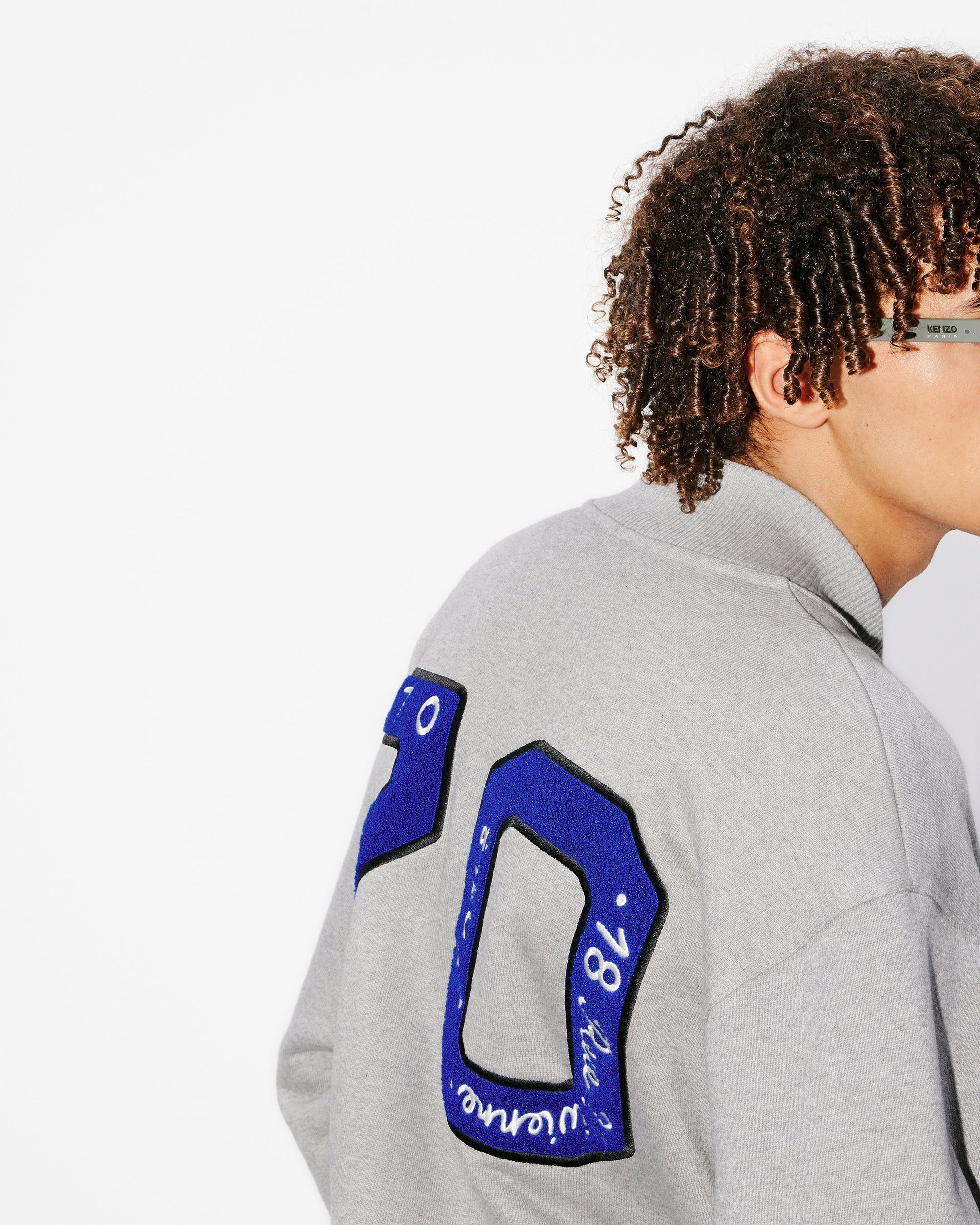 Sweatshirt brodé "Kenzo Academy" - Pearl Grey