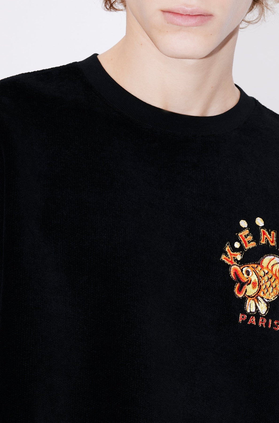 Sweatshirt classique brodé "Kenzo Kingyo" - Black