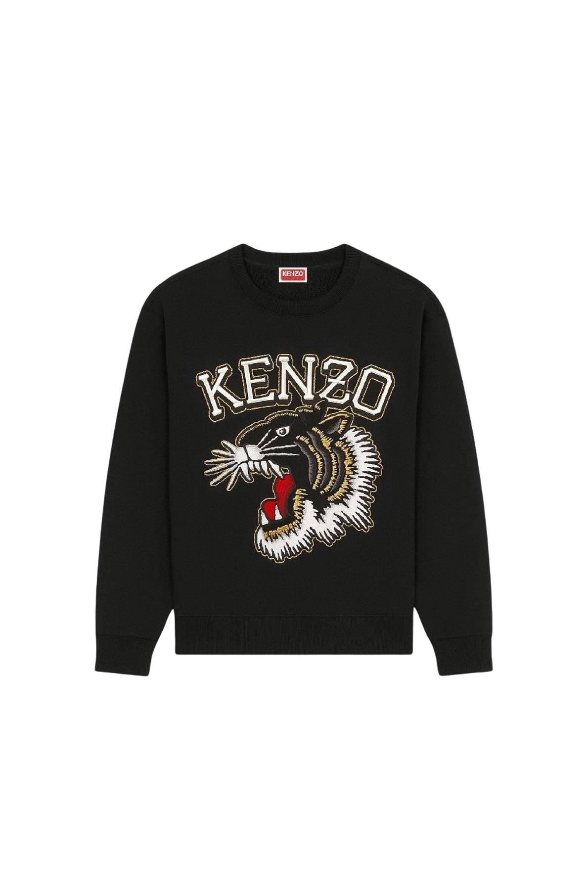 Sweatshirt classique brodé Tiger Varsity - Black