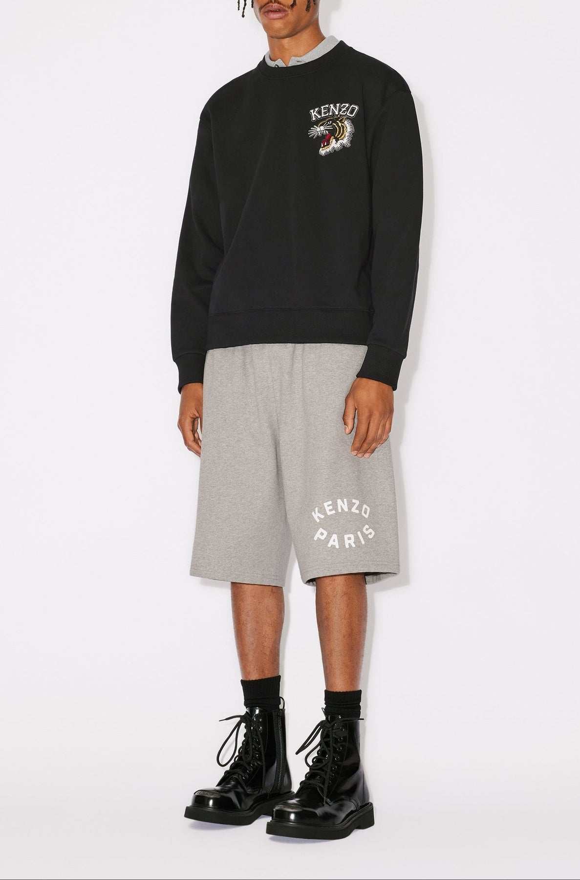 Sweatshirt brodé Varsity Jungle - Black