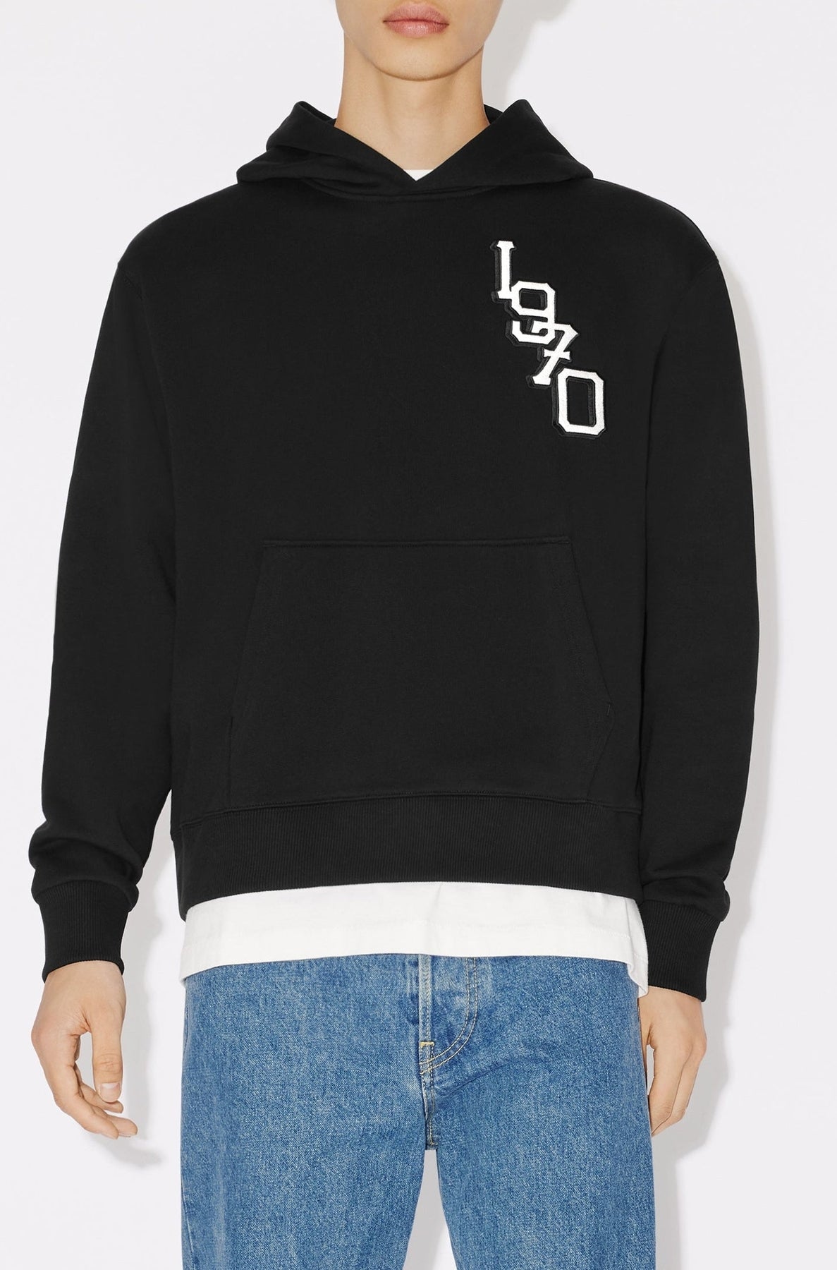 Sweatshirt à capuche brodé Kenzo Tiger Varsity - Black