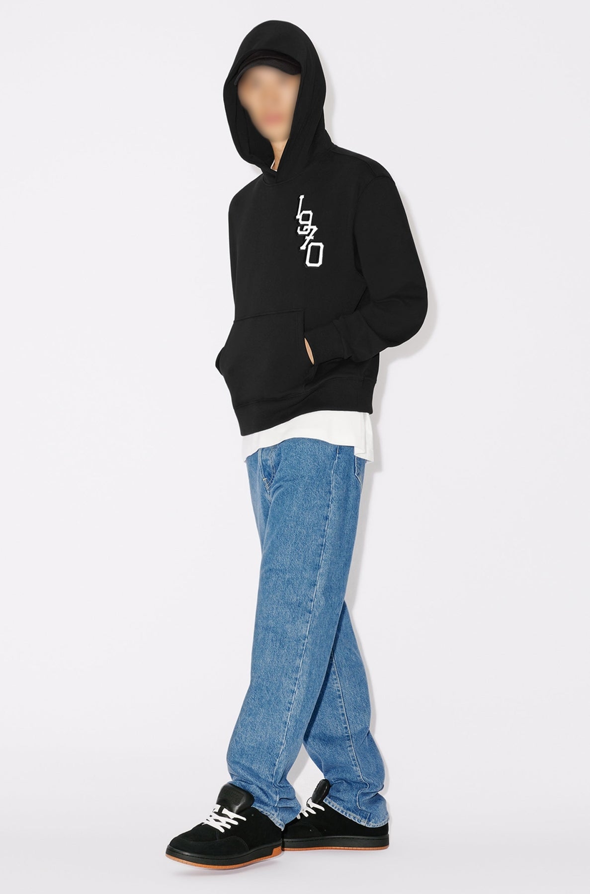 Sweatshirt à capuche brodé Kenzo Tiger Varsity - Black