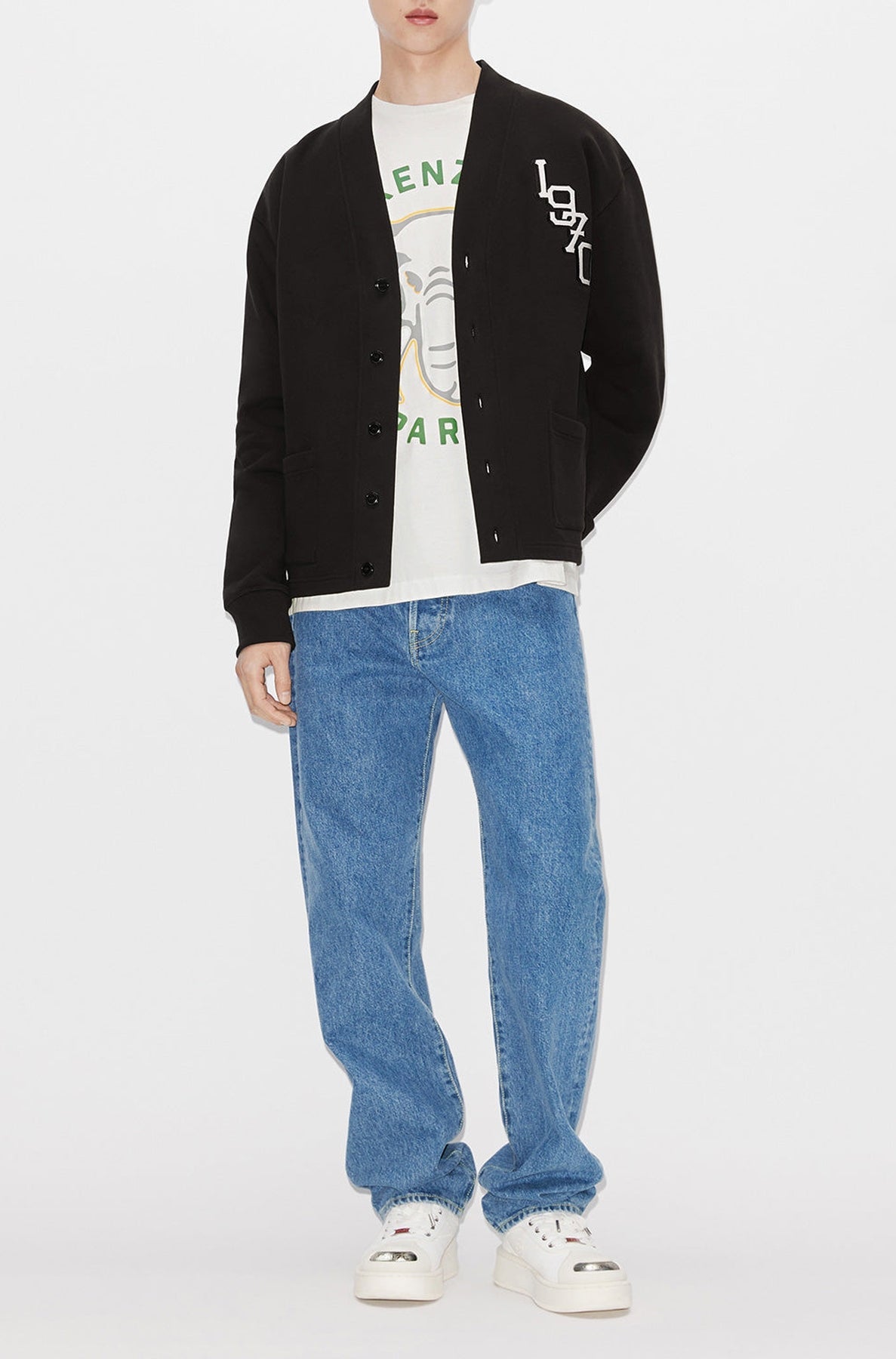 Cardigan "Varsity Jungle" Tiger - Black