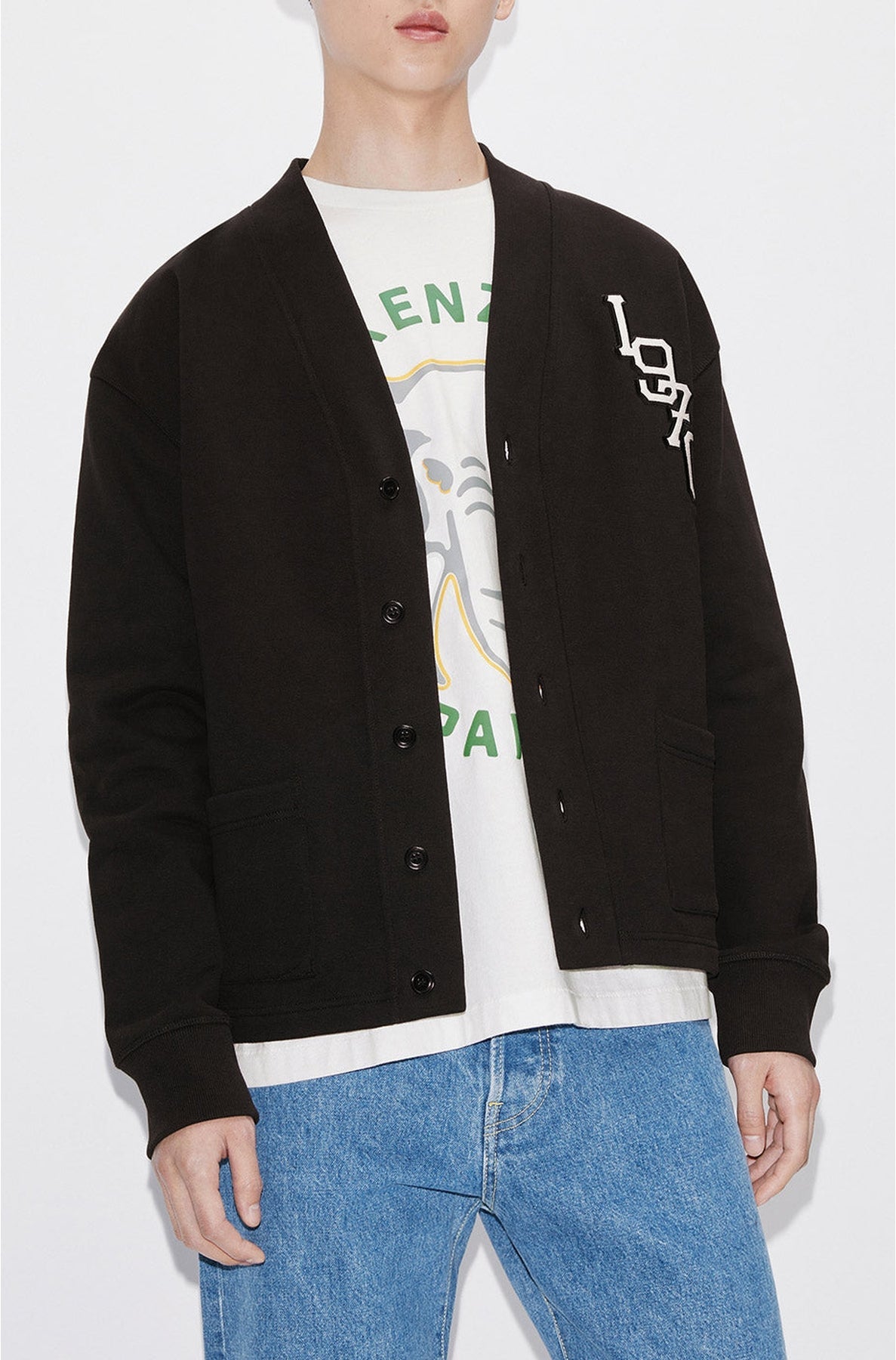 Cardigan "Varsity Jungle" Tiger - Black