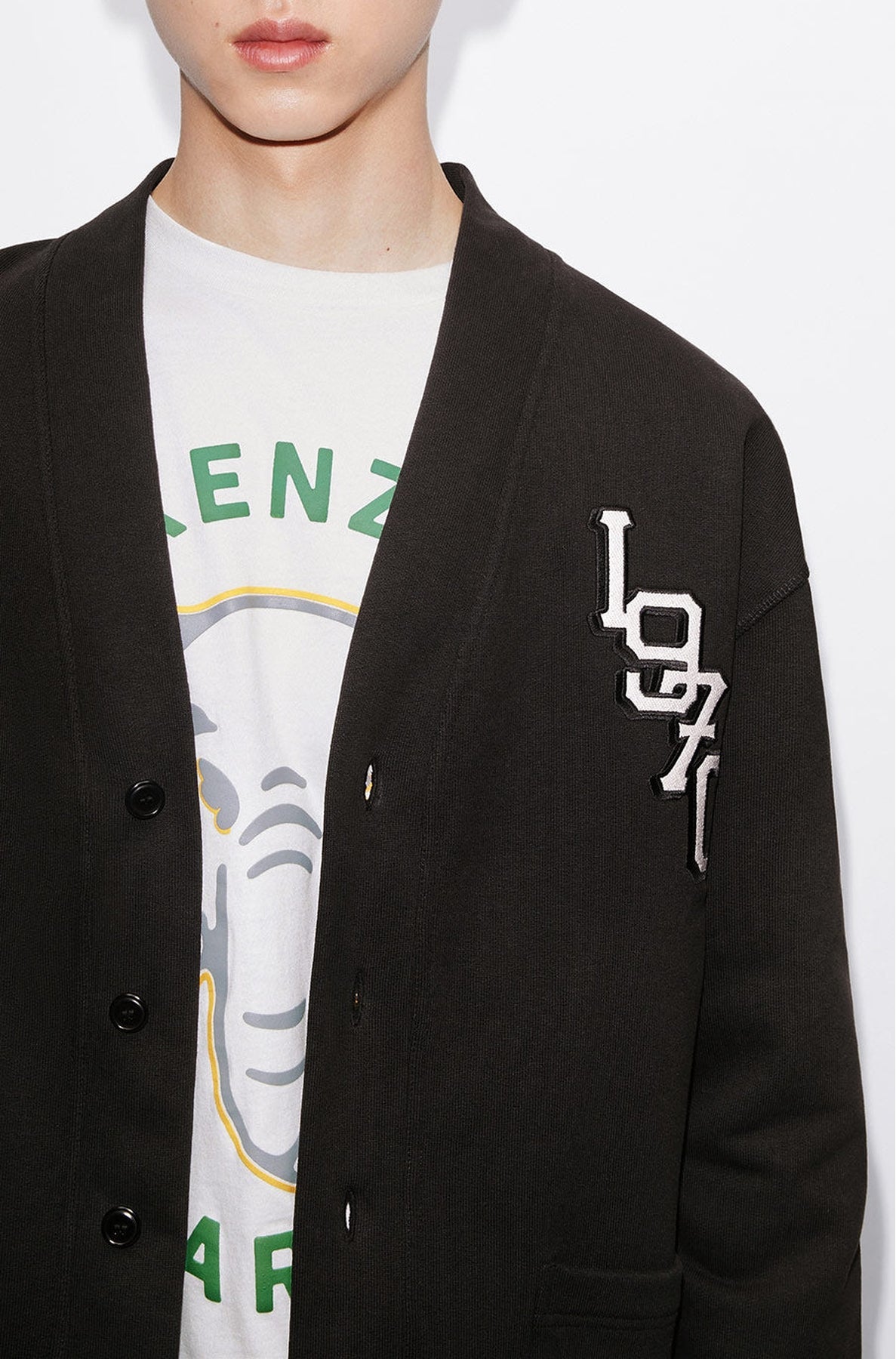 Cardigan "Varsity Jungle" Tiger - Black