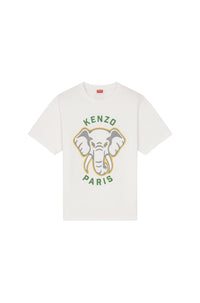 T-shirt oversize Kenzo Éléphant Varsity Jungle - Off White