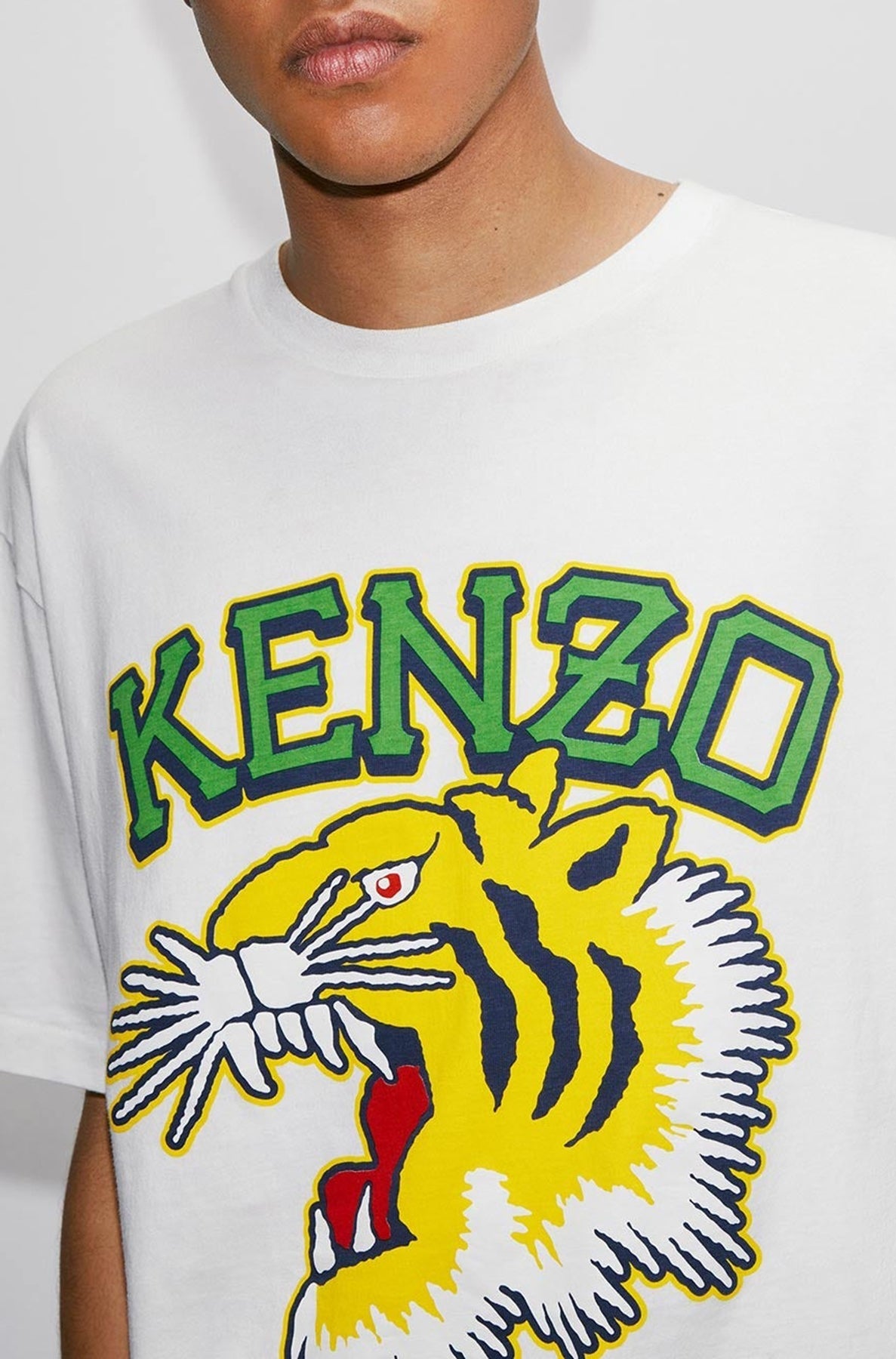 Tiger "Varsity Jungle" oversize T-shirt - Off White