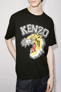 T-shirt oversize Tiger "Varsity Jungle" - Black