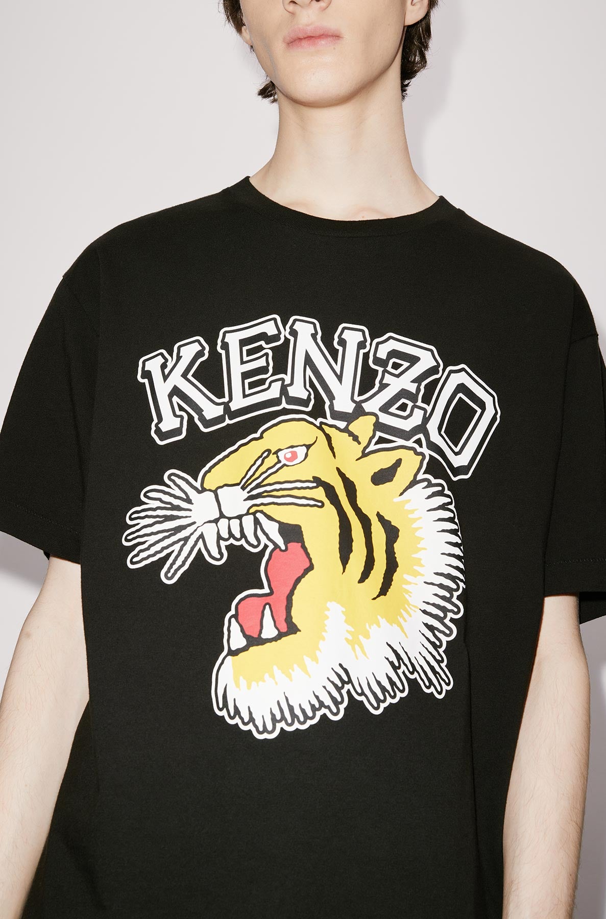 T-shirt oversize Tiger "Varsity Jungle" - Black