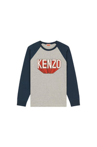 Retro sportswear T-shirt Kenzo 3D - Pearl Grey