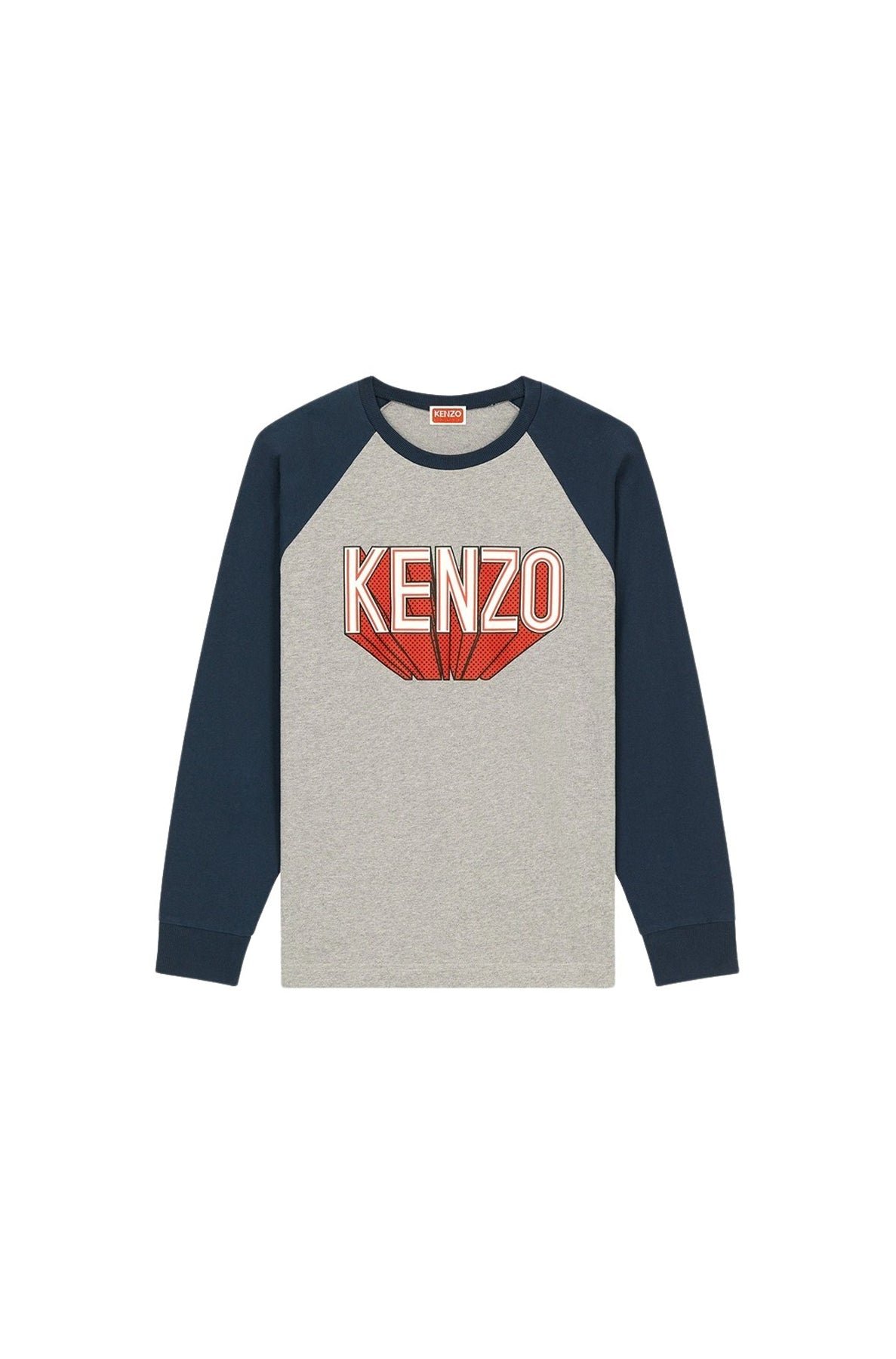 Retro sportswear T-shirt Kenzo 3D - Pearl Grey