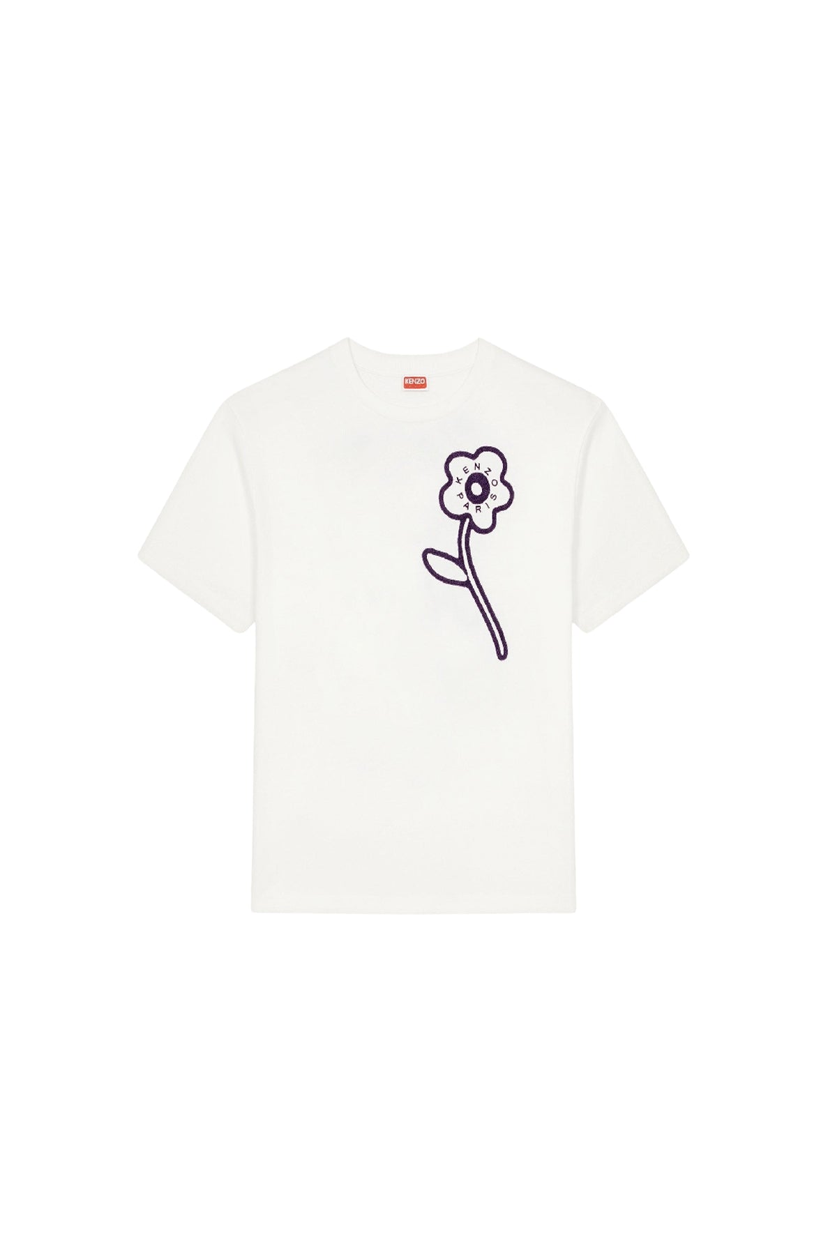 T-shirt oversize brodé "Kenzo Rue Vivienne" - Off White