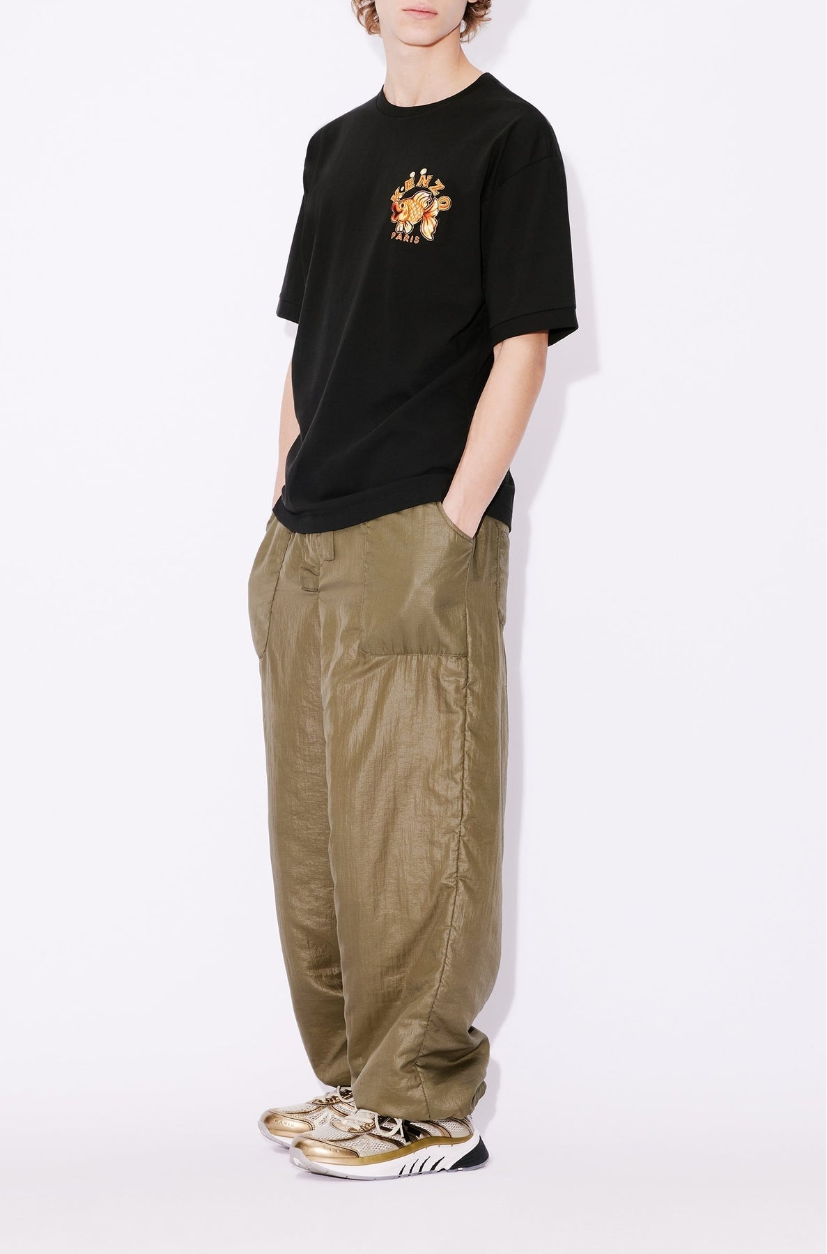 T-shirt classique brodé "Kenzo Kingyo" - Black