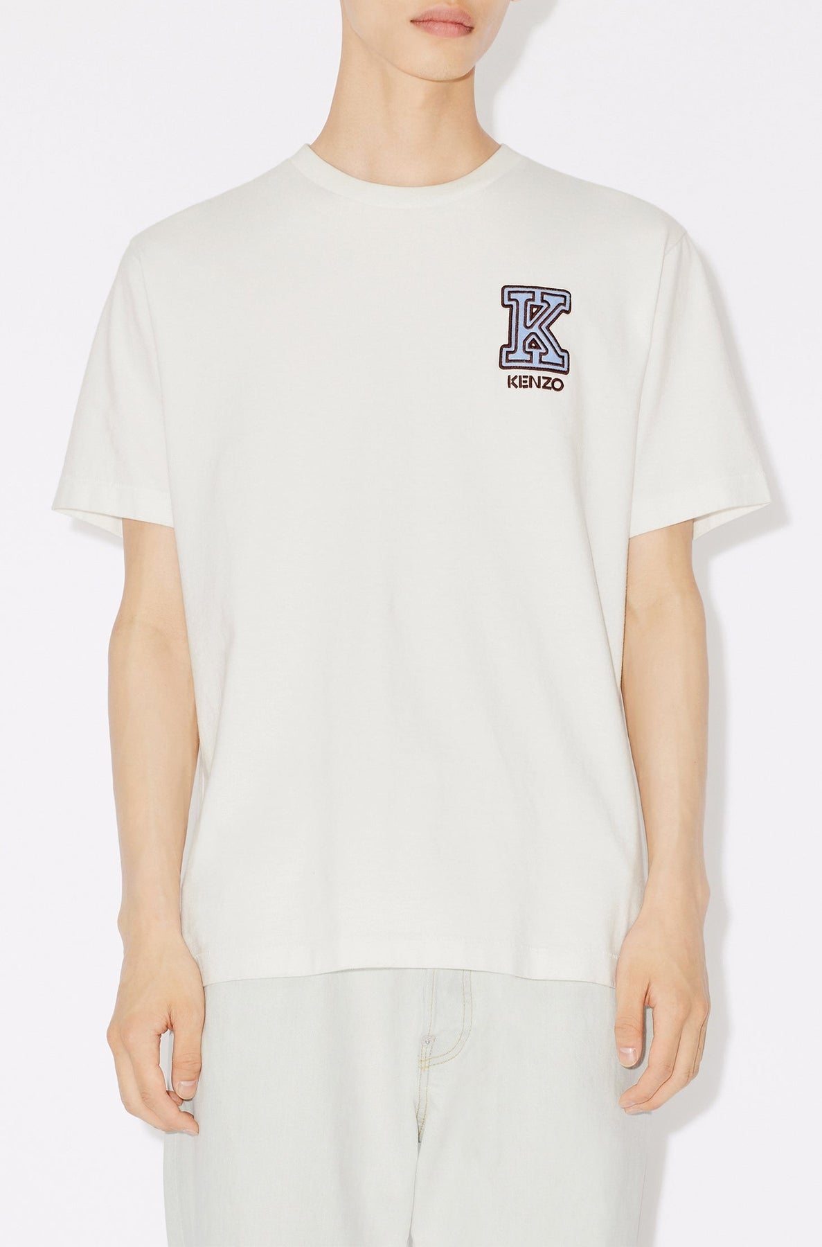 Classic embroidered T-shirt "K. Crest" - Off White