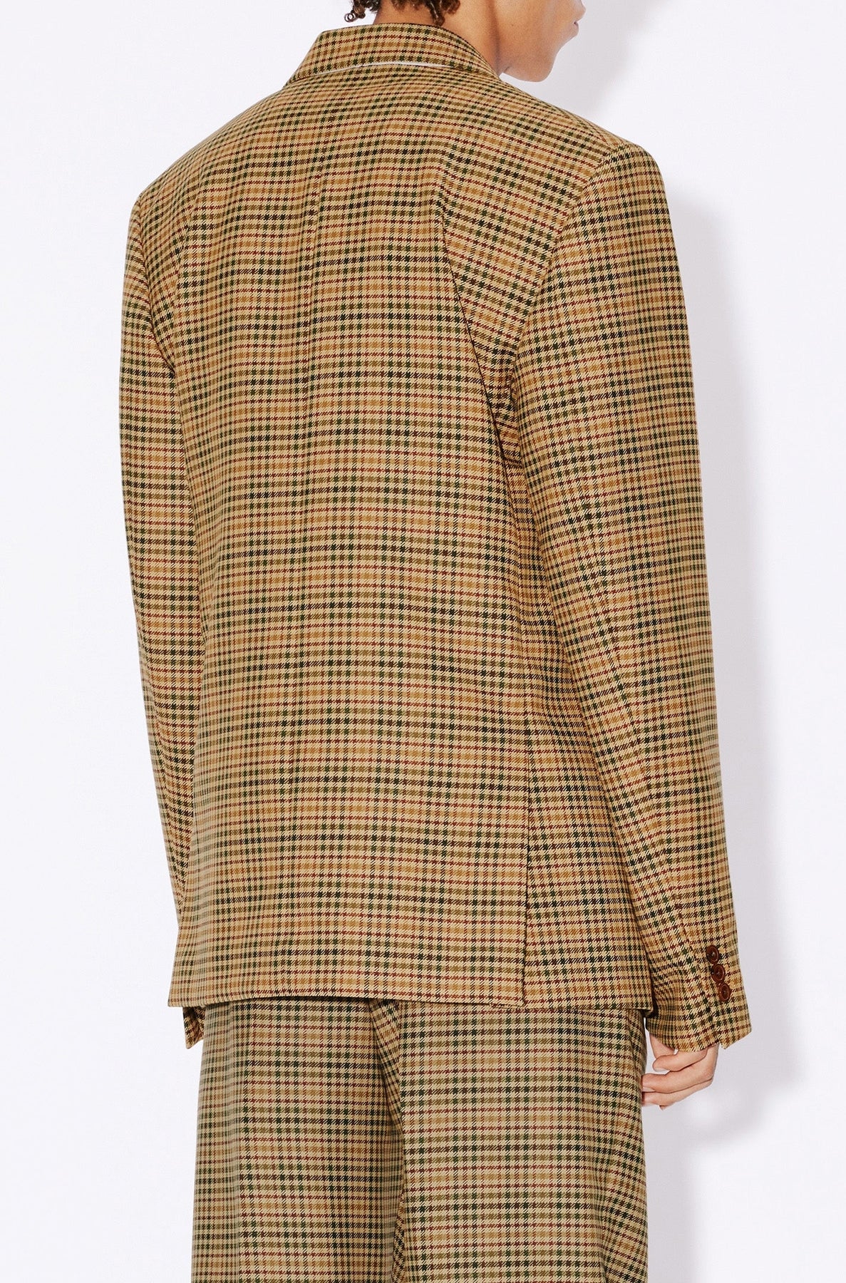 Veste de tailleur à carreaux - Dark Camel