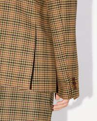 Veste de tailleur à carreaux - Dark Camel