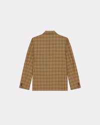 Veste de tailleur à carreaux - Dark Camel