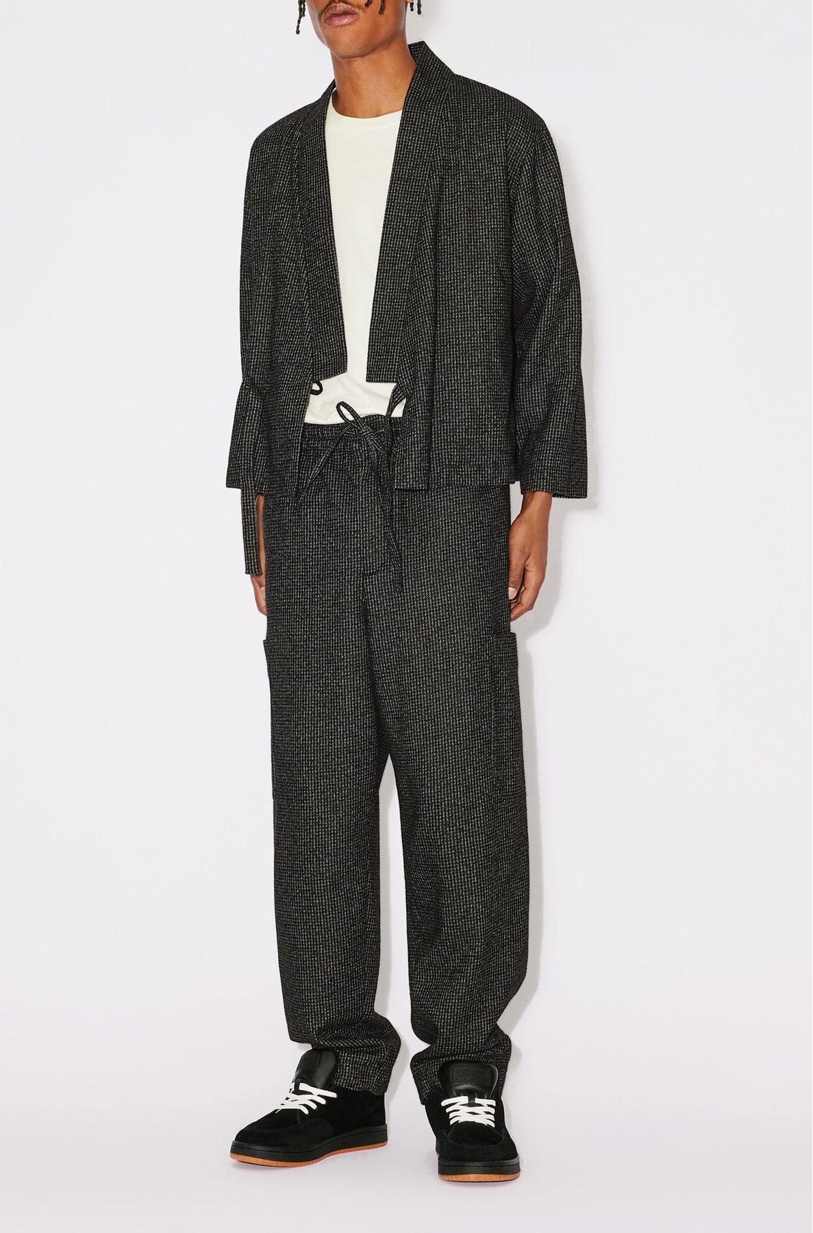 Checked Kimono Jacket