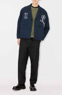 Veste workwear brodée "Kenzo Rue Vivienne" - Midnight Blue