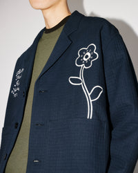 Veste workwear brodée "Kenzo Rue Vivienne" - Midnight Blue