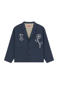Veste workwear brodée "Kenzo Rue Vivienne" - Midnight Blue