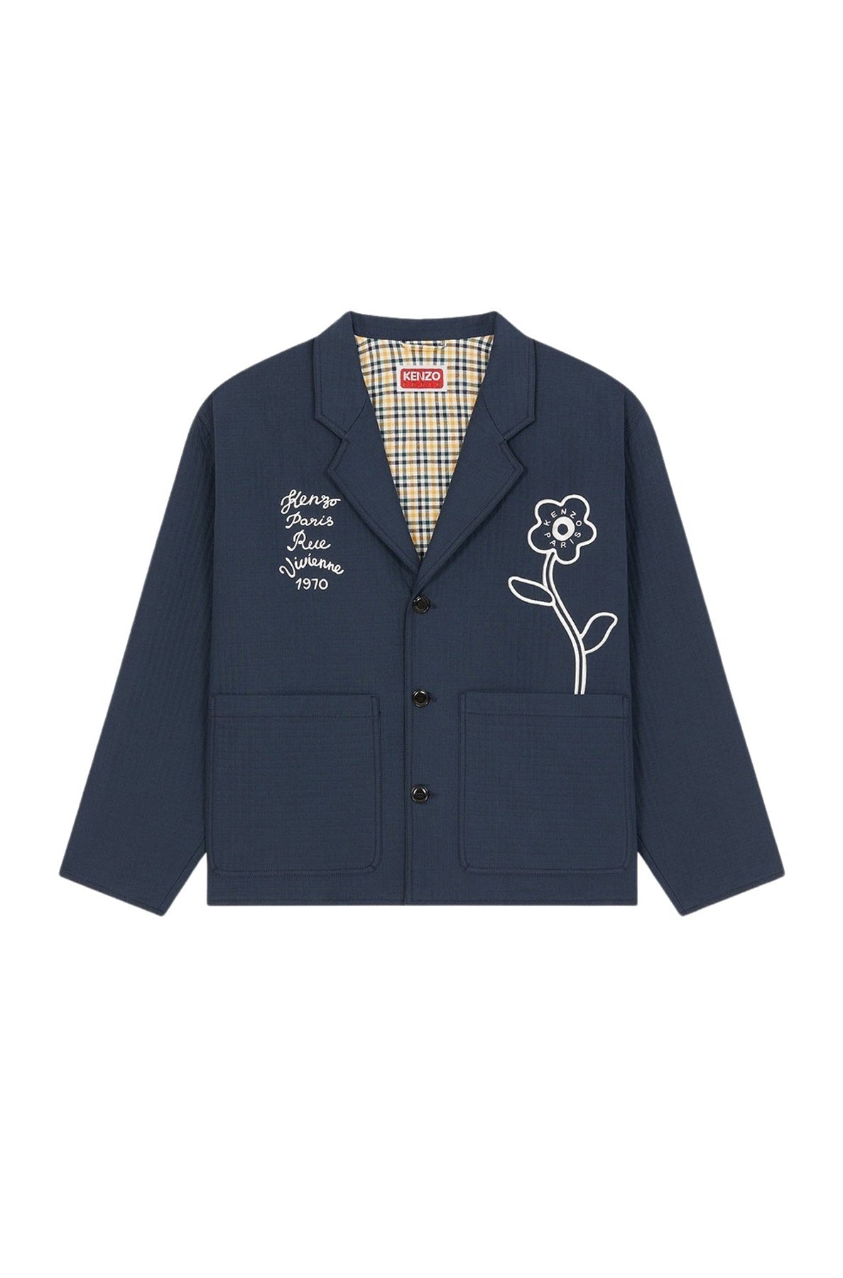 Veste workwear brodée "Kenzo Rue Vivienne" - Midnight Blue