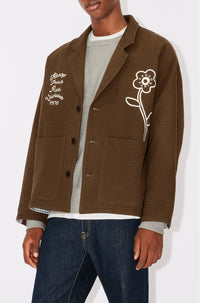Veste workwear brodée "Kenzo Rue Vivienne" - Dark Brown