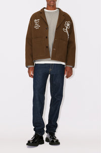 Veste workwear brodée "Kenzo Rue Vivienne" - Dark Brown