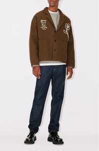 Veste workwear brodée "Kenzo Rue Vivienne" - Dark Brown