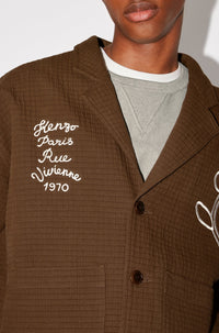 Veste workwear brodée "Kenzo Rue Vivienne" - Dark Brown