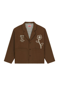Veste workwear brodée "Kenzo Rue Vivienne" - Dark Brown