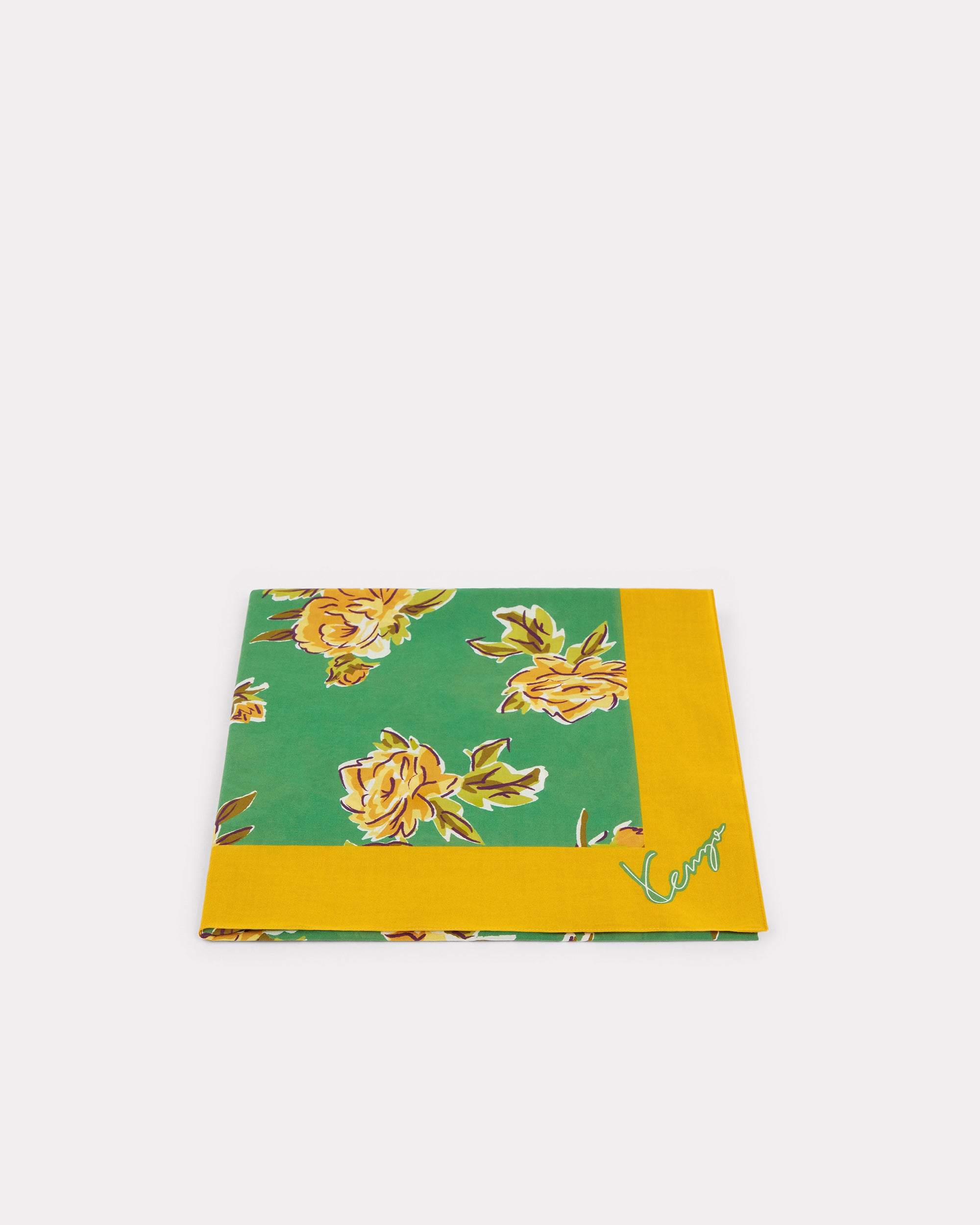 Grand carré "Kenzo Roses" - Grass Green