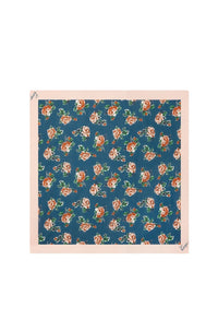 Large square 'Kenzo Roses' - Duck Blue