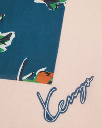 Large square 'Kenzo Roses' - Duck Blue