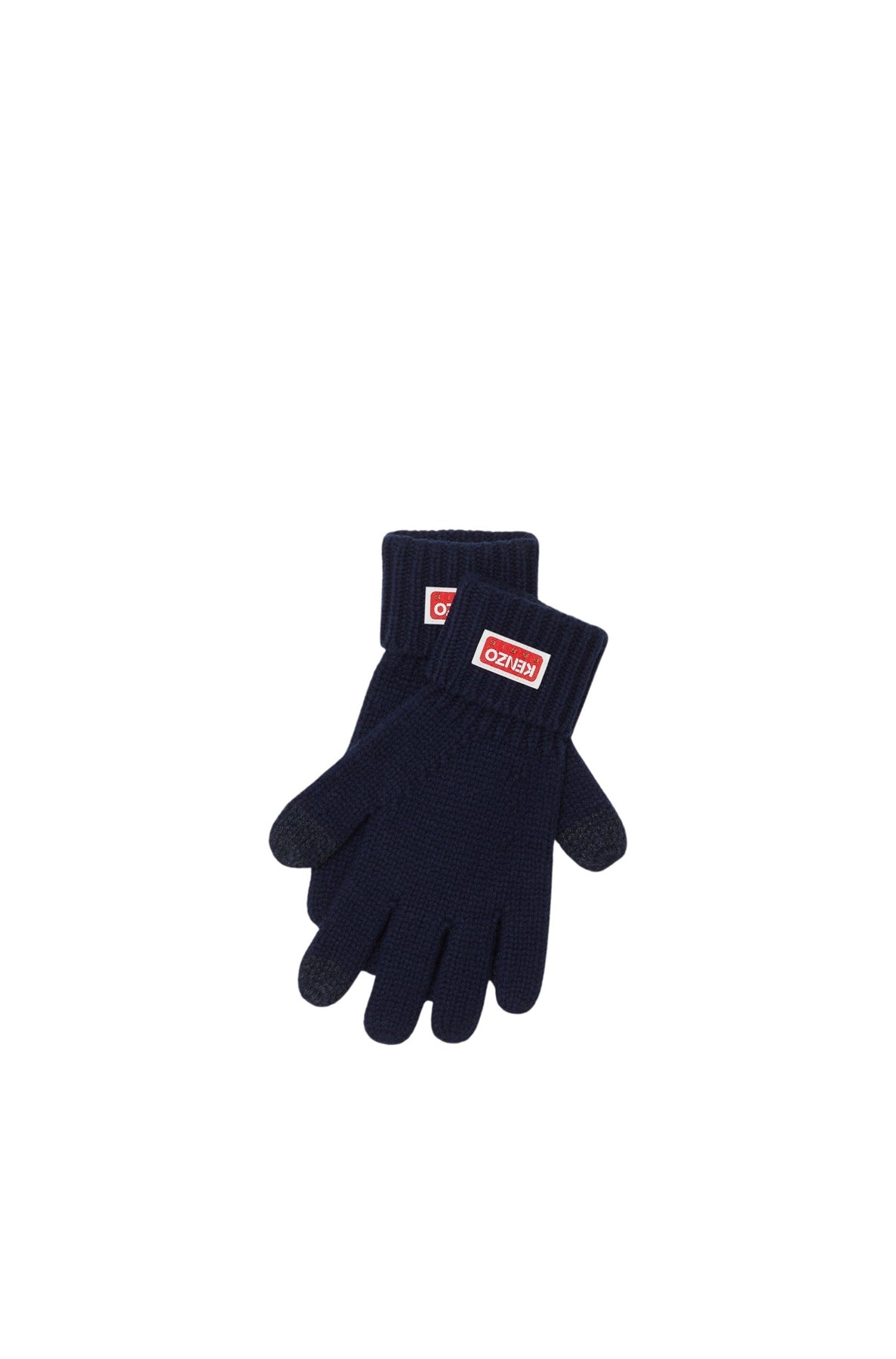 Gants "Kenzo Tag" en laine - Midnight Blue