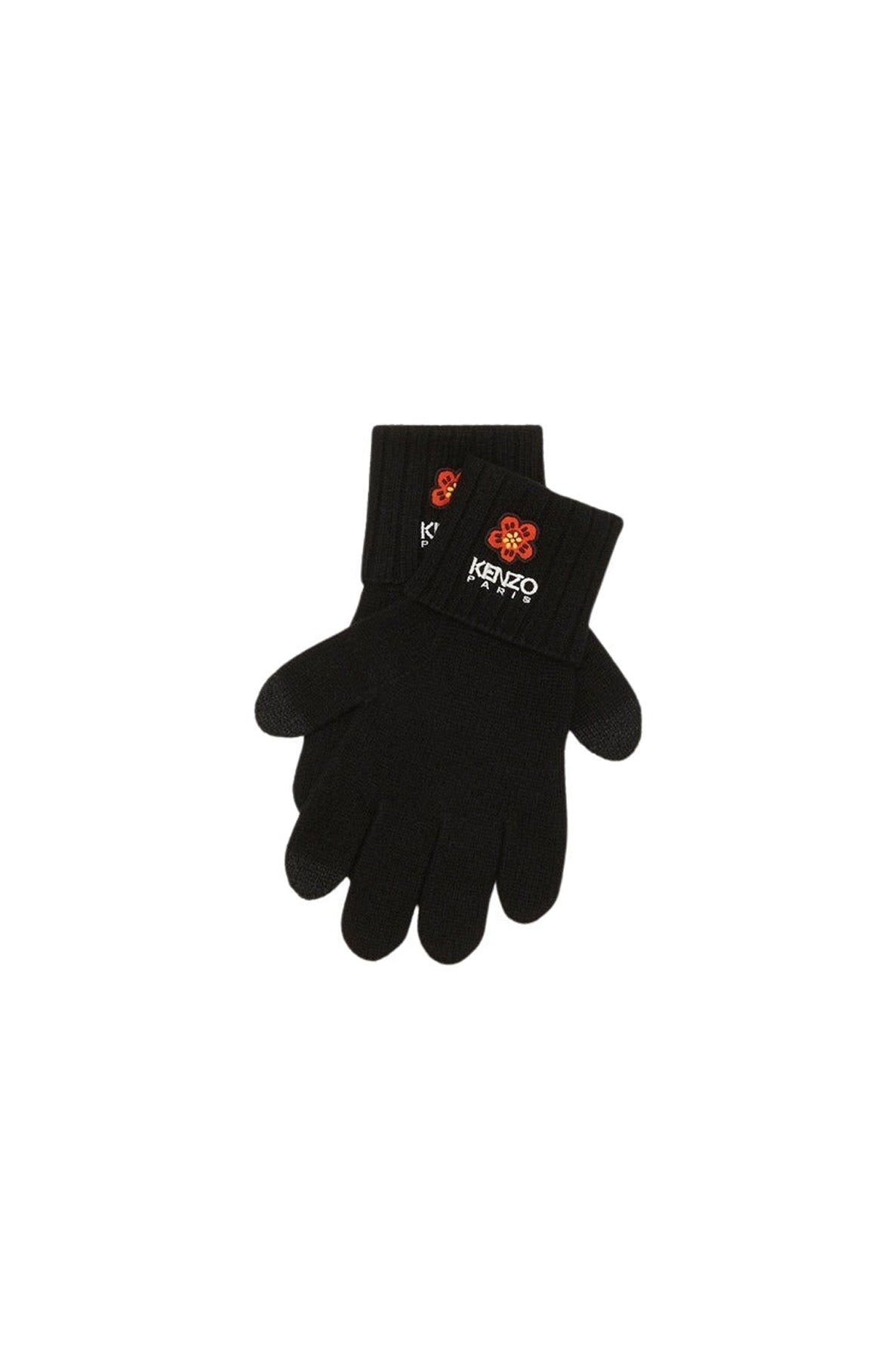 Gants "Boke Flower Crest" en laine - Black