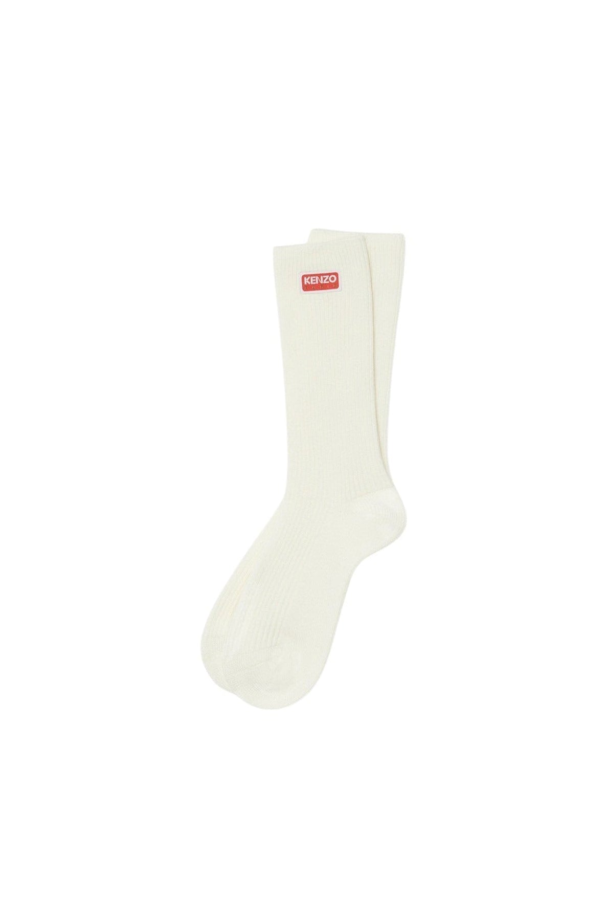 Chaussettes "Kenzo Tag" en laine - Off White