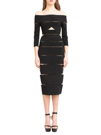 Robe midi à découpes - Raven