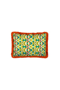RECO PRIX : 35 // Cotton cushion cover 35x50 cm Jaquikat ferozi green