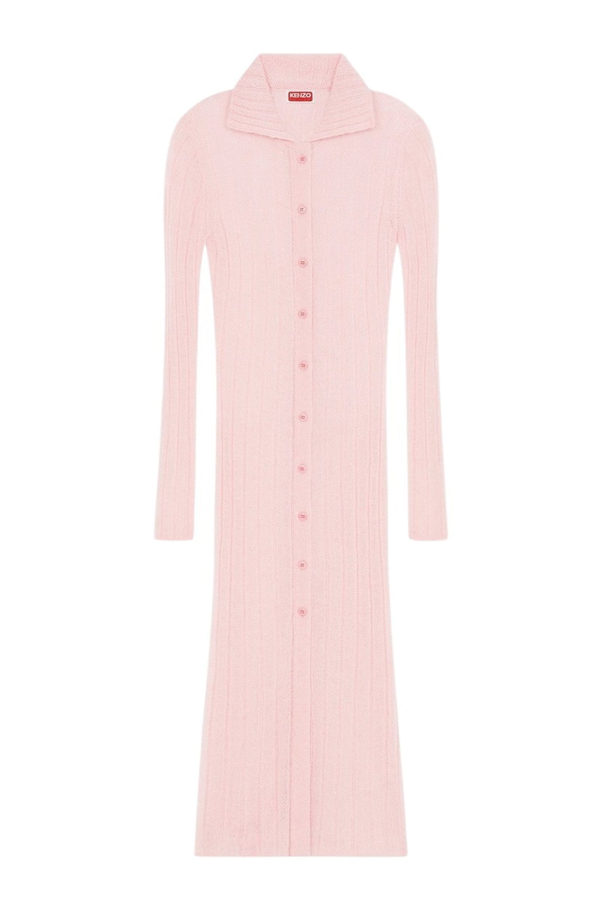 Cardigan long et transparent en laine - Faded Pink