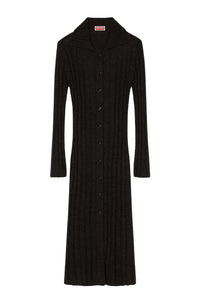 Cardigan long et transparent en laine - Black