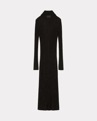 Cardigan long et transparent en laine - Black