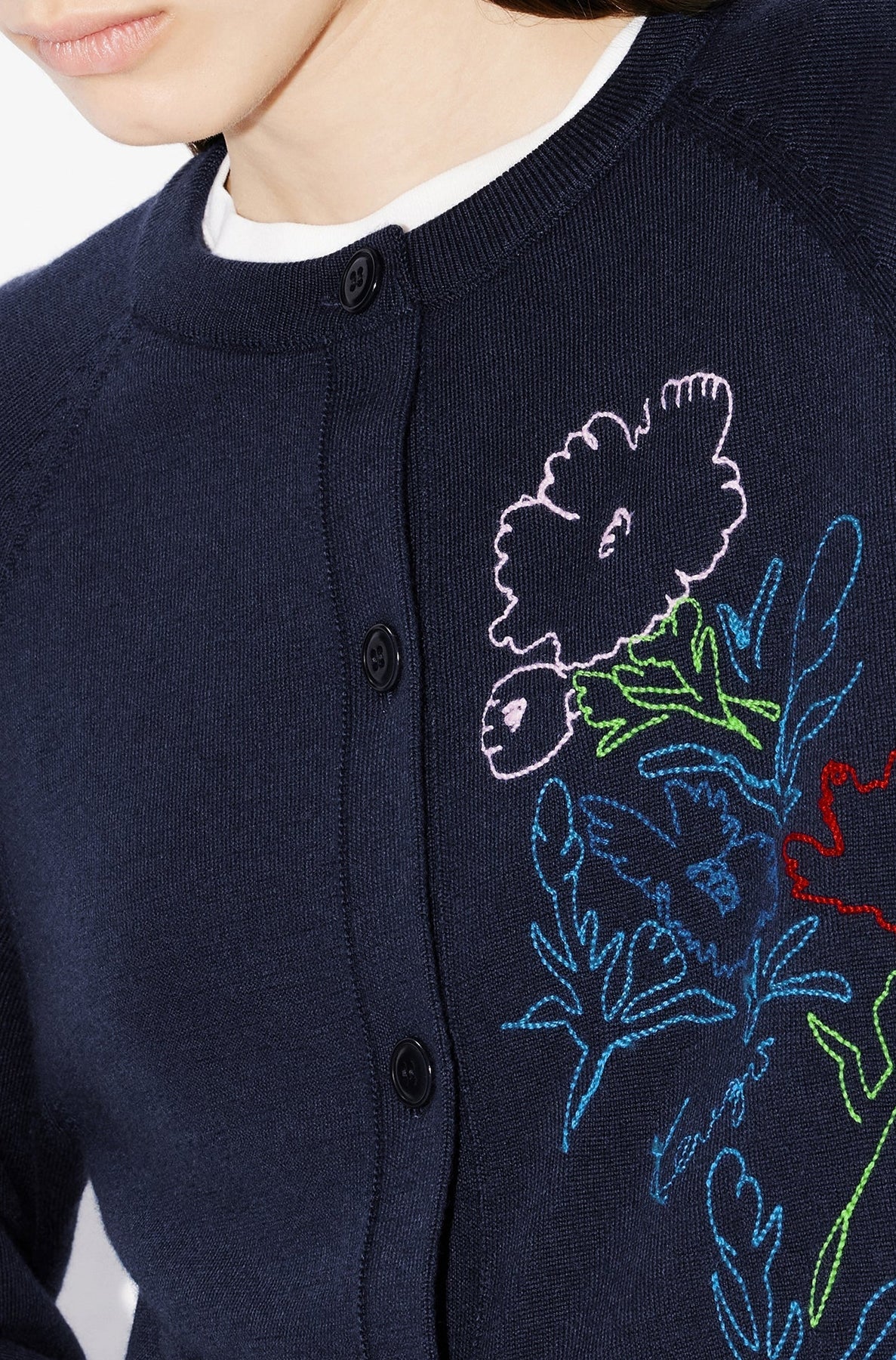 Kenzo Drawn Flowers Cardigan