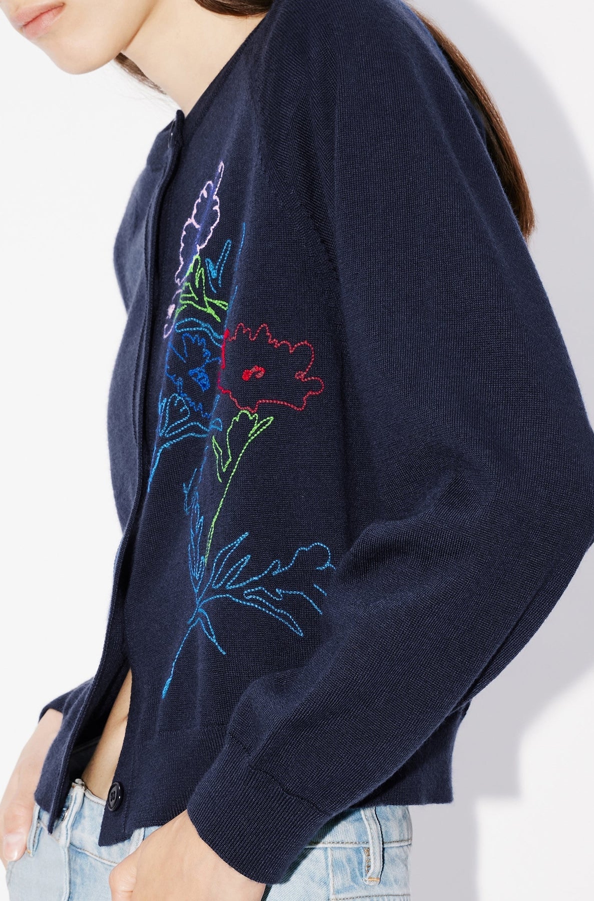Kenzo Drawn Flowers Cardigan