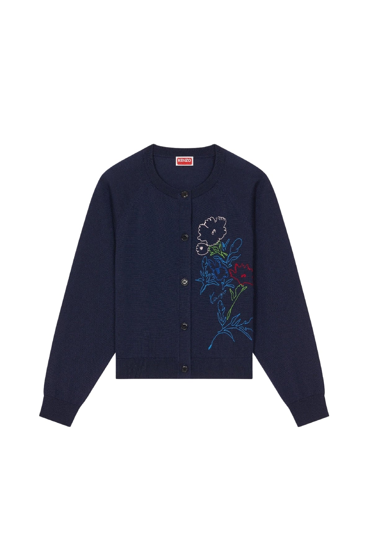 Kenzo Drawn Flowers Cardigan