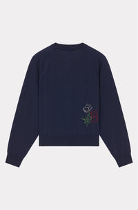 Cardigan brodé Kenzo Drawn Flowers en laine - Midnight Blue